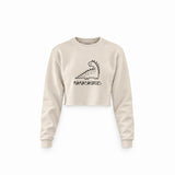 Mamasaurus Crop Sweatshirt — Krem — ön görünüm