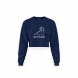 Mamasaurus Crop Sweatshirt — Lacivert — ön görünüm