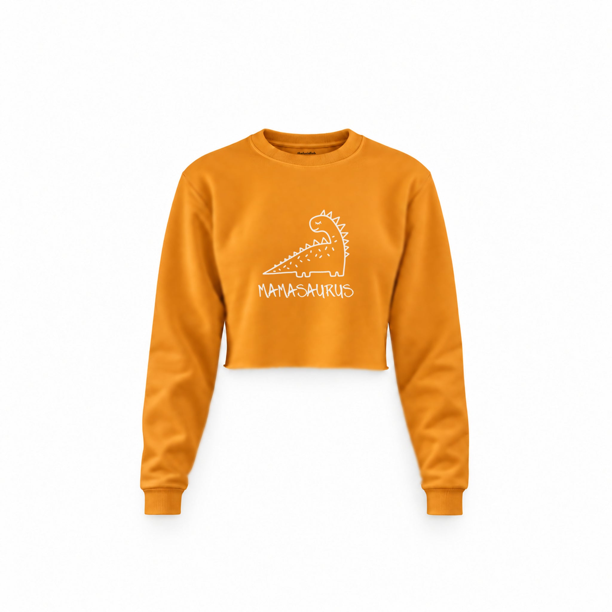 Mamasaurus Crop Sweatshirt — Turuncu — ön görünüm