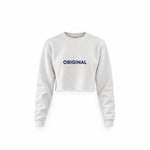 Original Crop Sweatshirt — Beyaz — ön görünüm