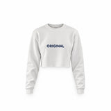 Original Crop Sweatshirt — Beyaz — ön görünüm