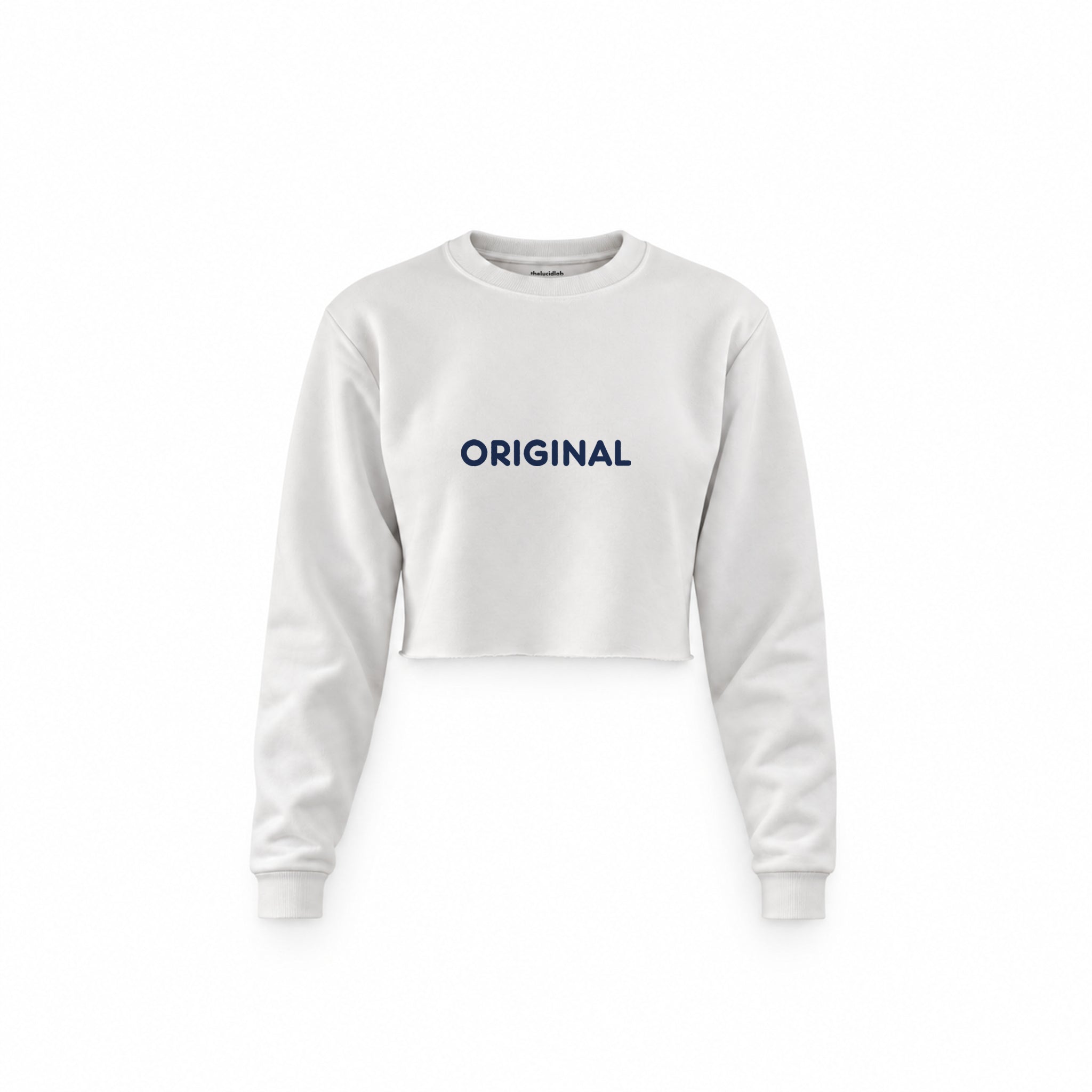 Original Crop Sweatshirt — Beyaz — ön görünüm