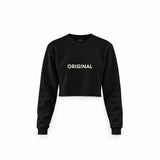 Original Crop Sweatshirt — Siyah — ön görünüm
