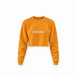 Original Crop Sweatshirt — Turuncu — ön görünüm