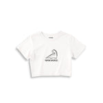 Mamasaurus Crop Tişört — Beyaz — ön görünüm