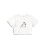 Mamasaurus Crop Tişört — Beyaz — ön görünüm