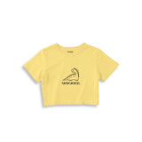 Mamasaurus Crop Tişört — Sarı — ön görünüm