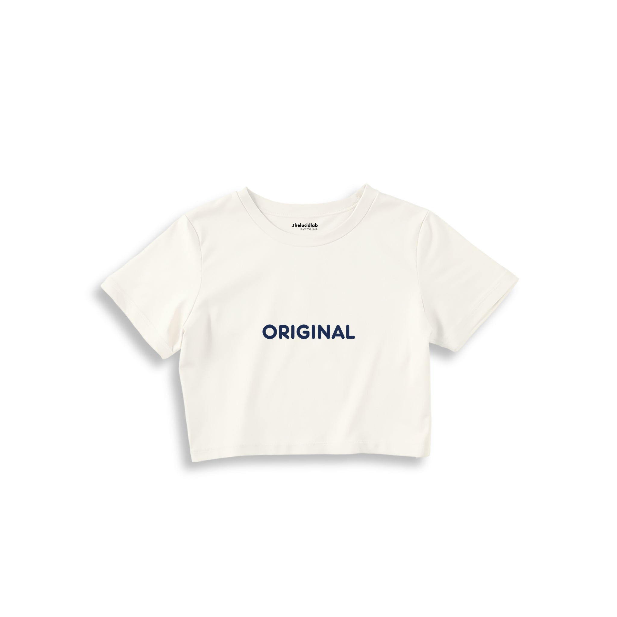 Original Crop Tişört — Ekru — ön görünüm