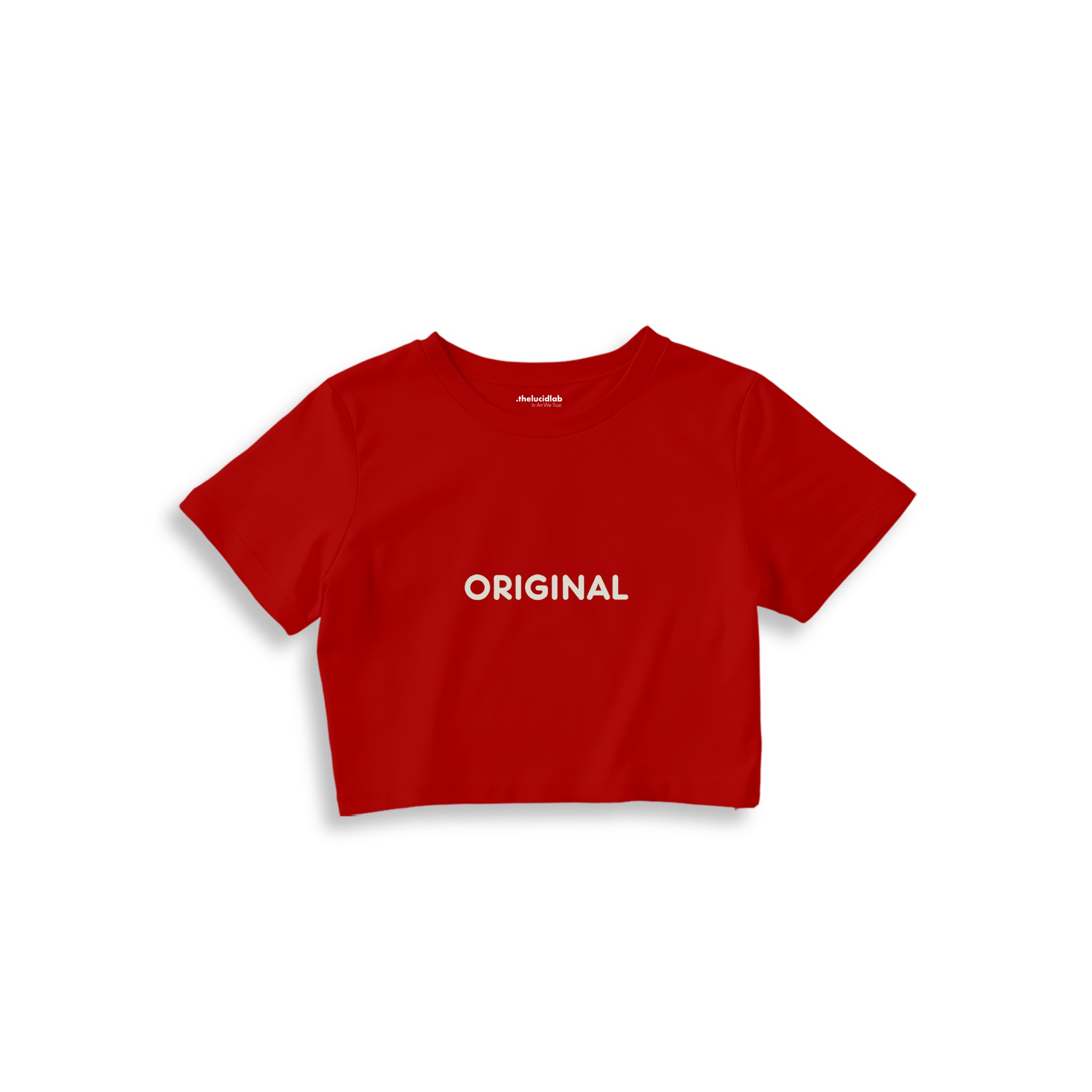 Original Crop Tişört — Kırmızı — ön görünüm