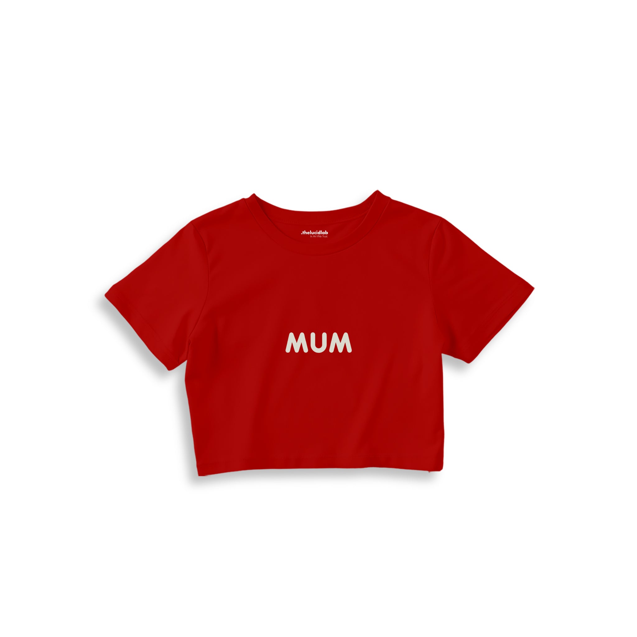 Mum Crop Tişört — Kırmızı — ön görünüm