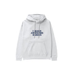 I Make Awesome Babies Hoodie — Beyaz — ön görünüm