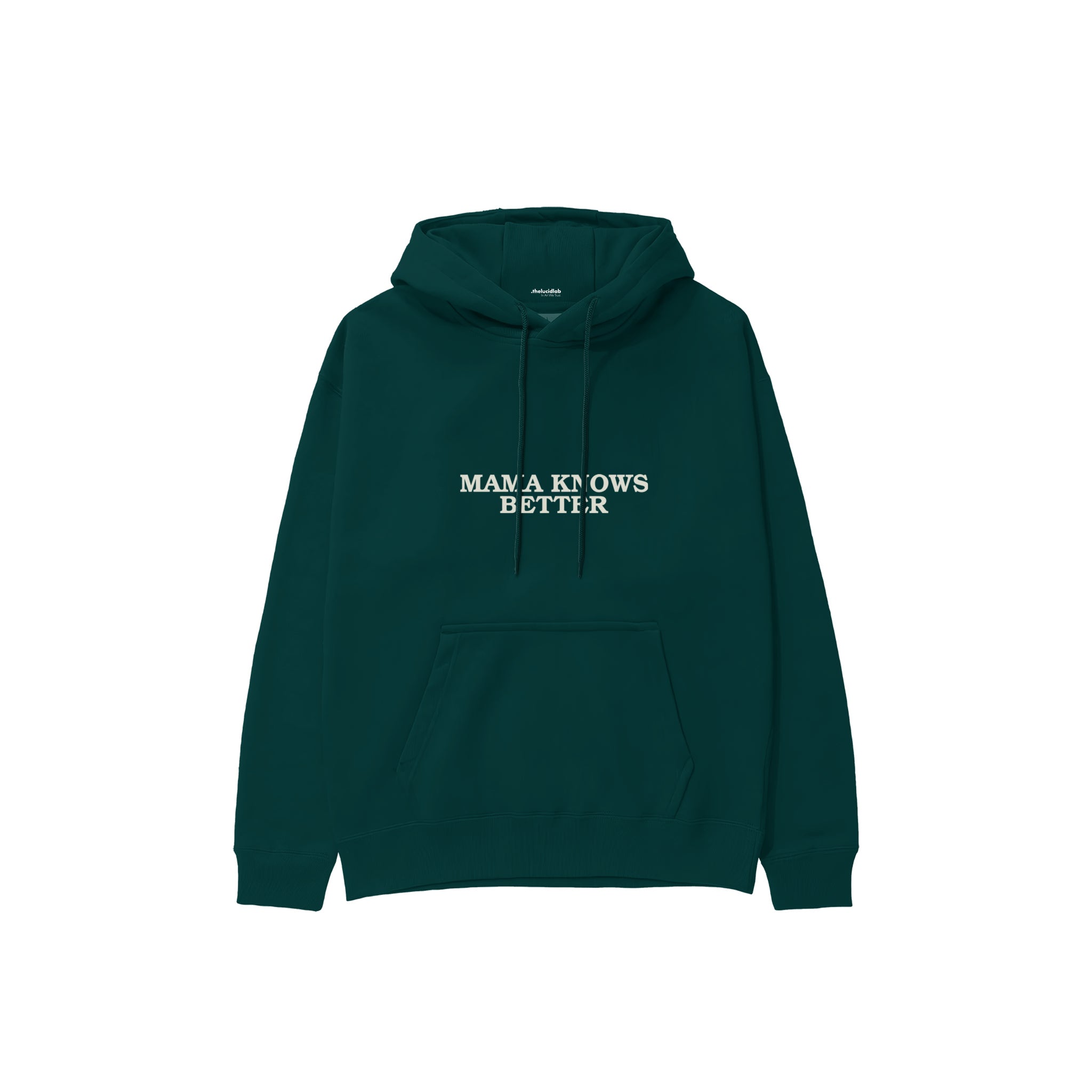 Mama Knows Better Hoodie — Koyu Yeşil — ön görünüm