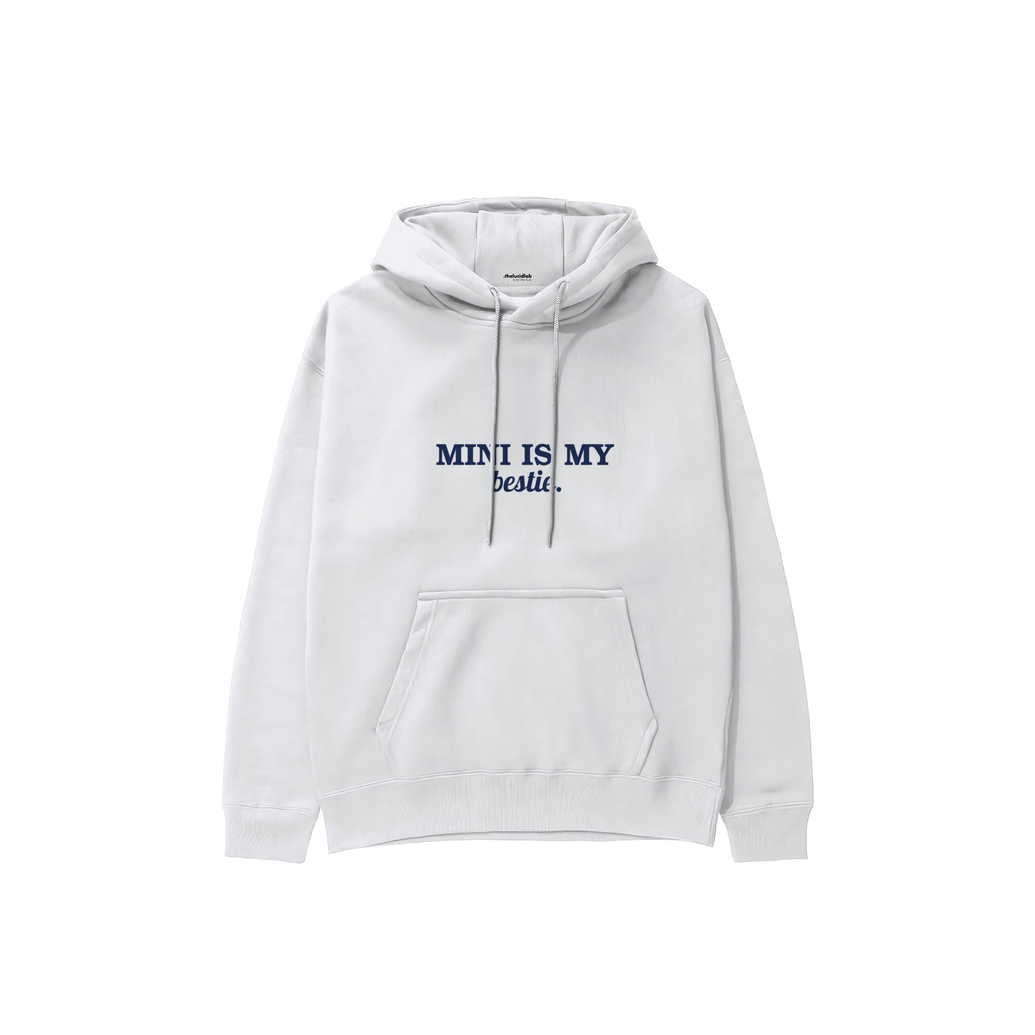 Mini Is My Bestie Hoodie — Beyaz — ön görünüm