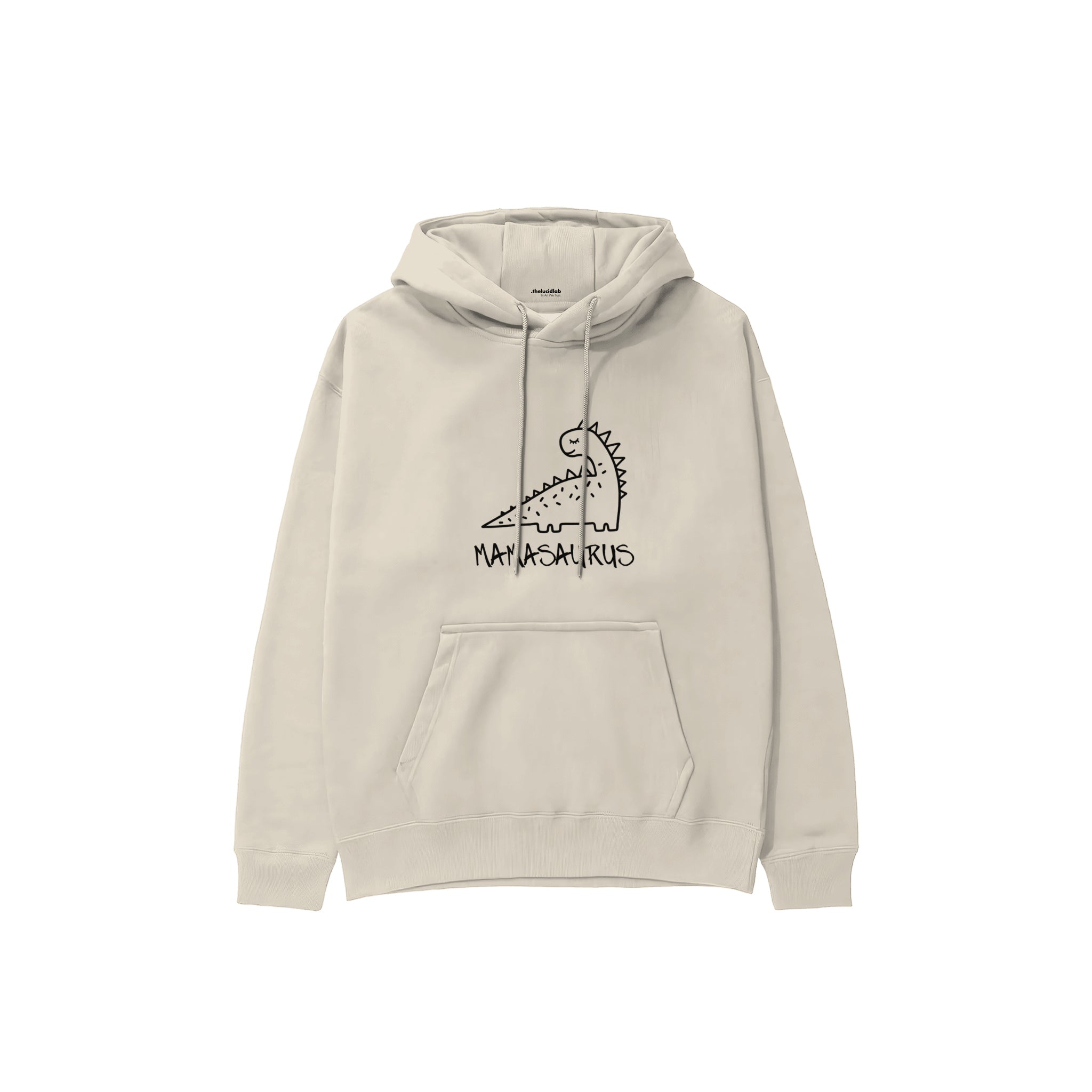 Mamasaurus Hoodie — Krem — ön görünüm
