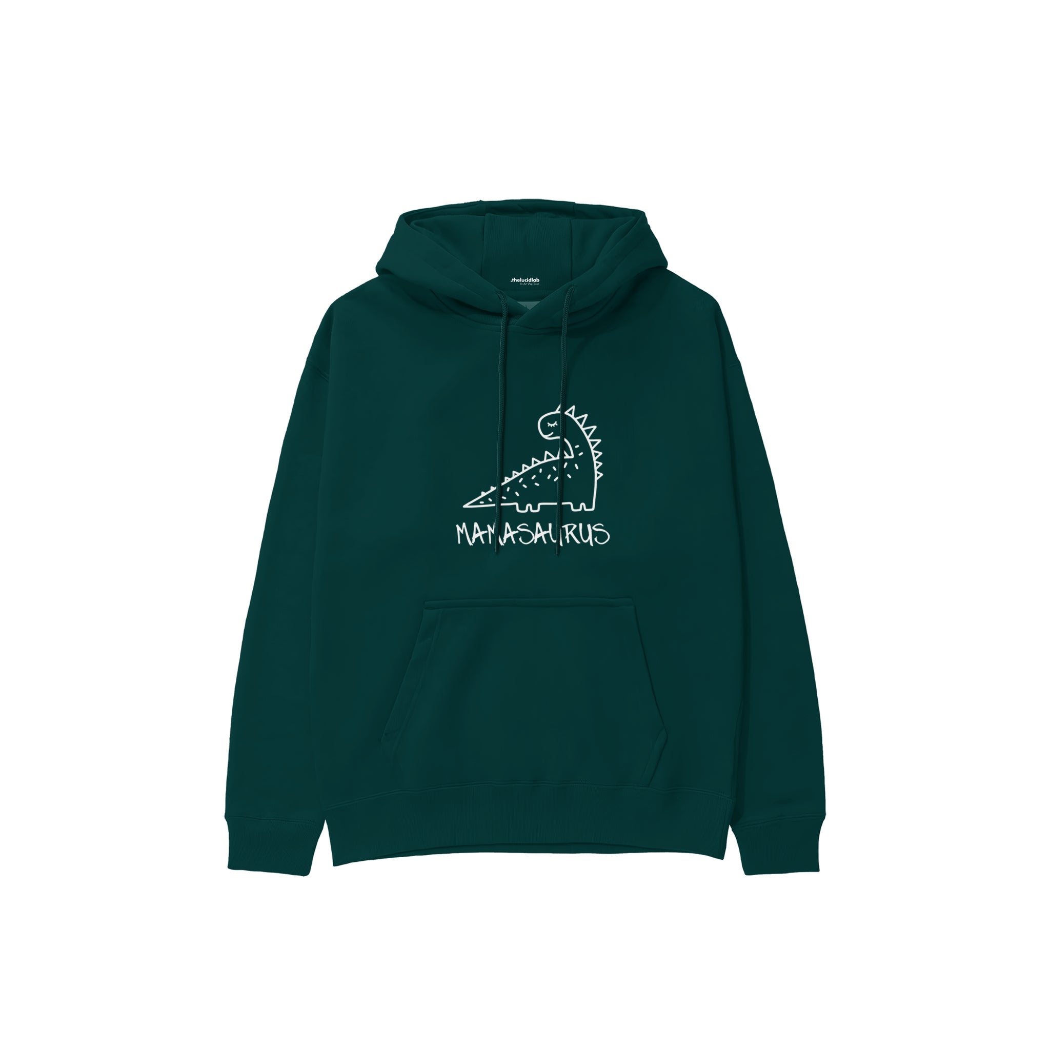 Mamasaurus Hoodie — Koyu Yeşil — ön görünüm