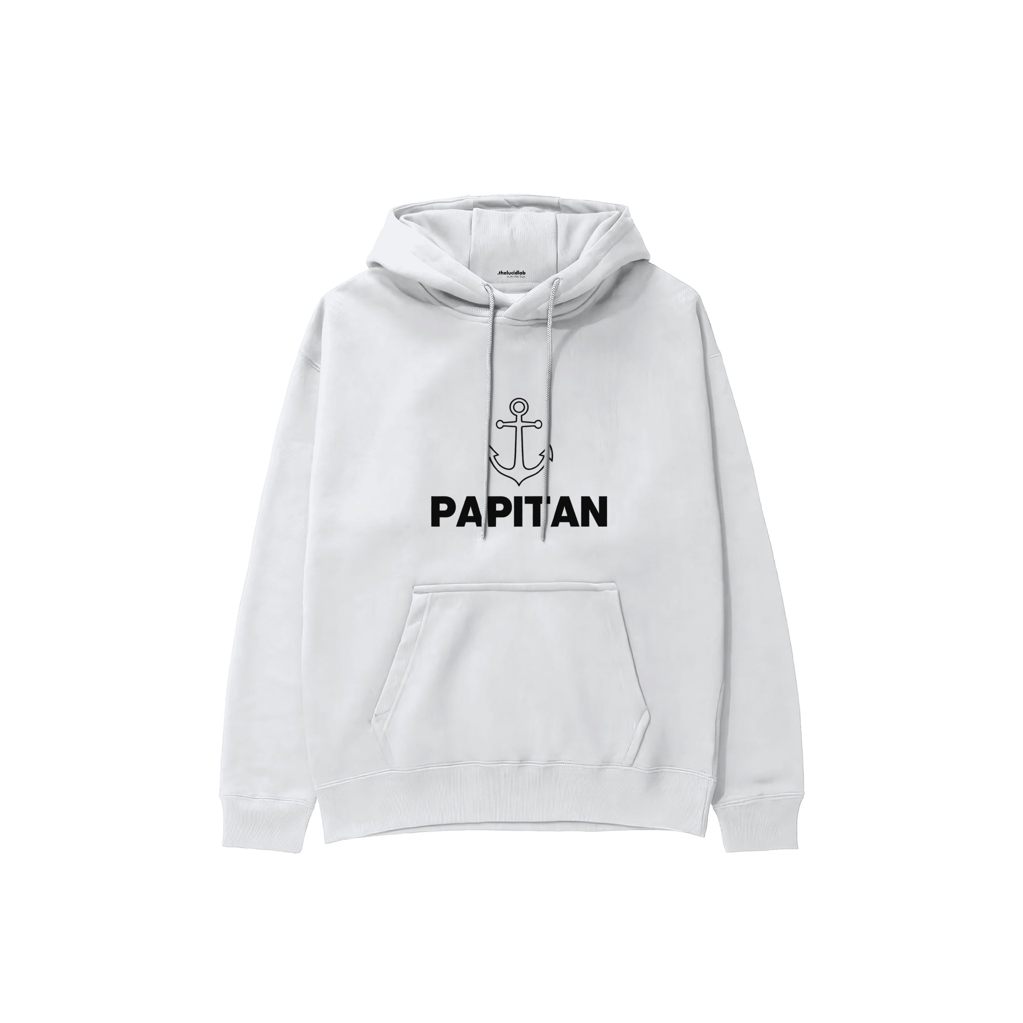 Papitan Hoodie — Beyaz — ön görünüm