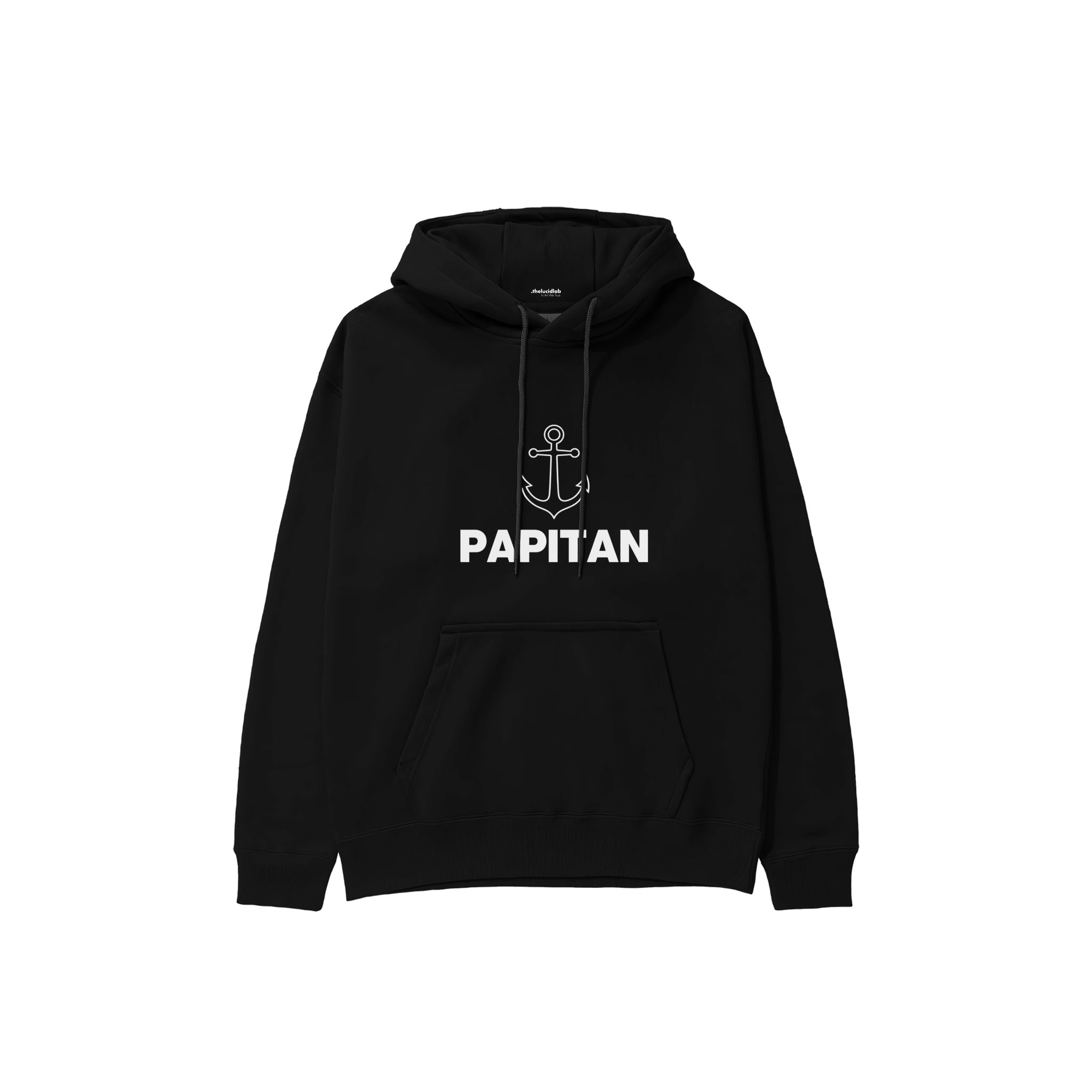 Papitan Hoodie — Siyah — ön görünüm
