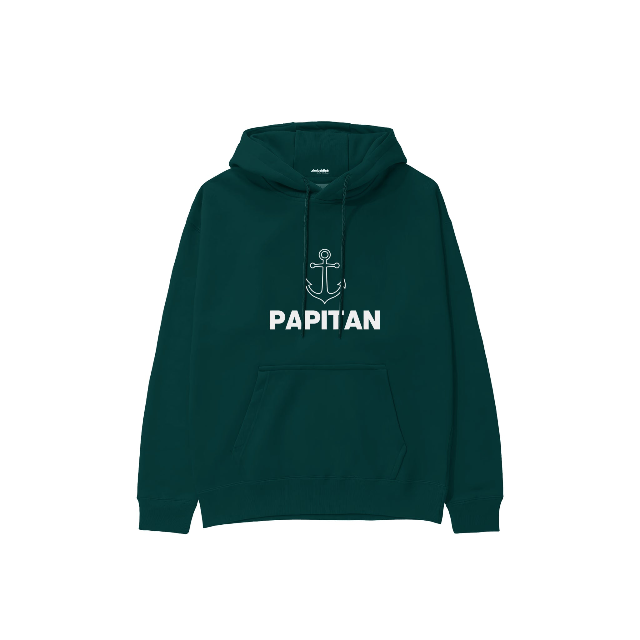 Papitan Hoodie — Koyu Yeşil — ön görünüm