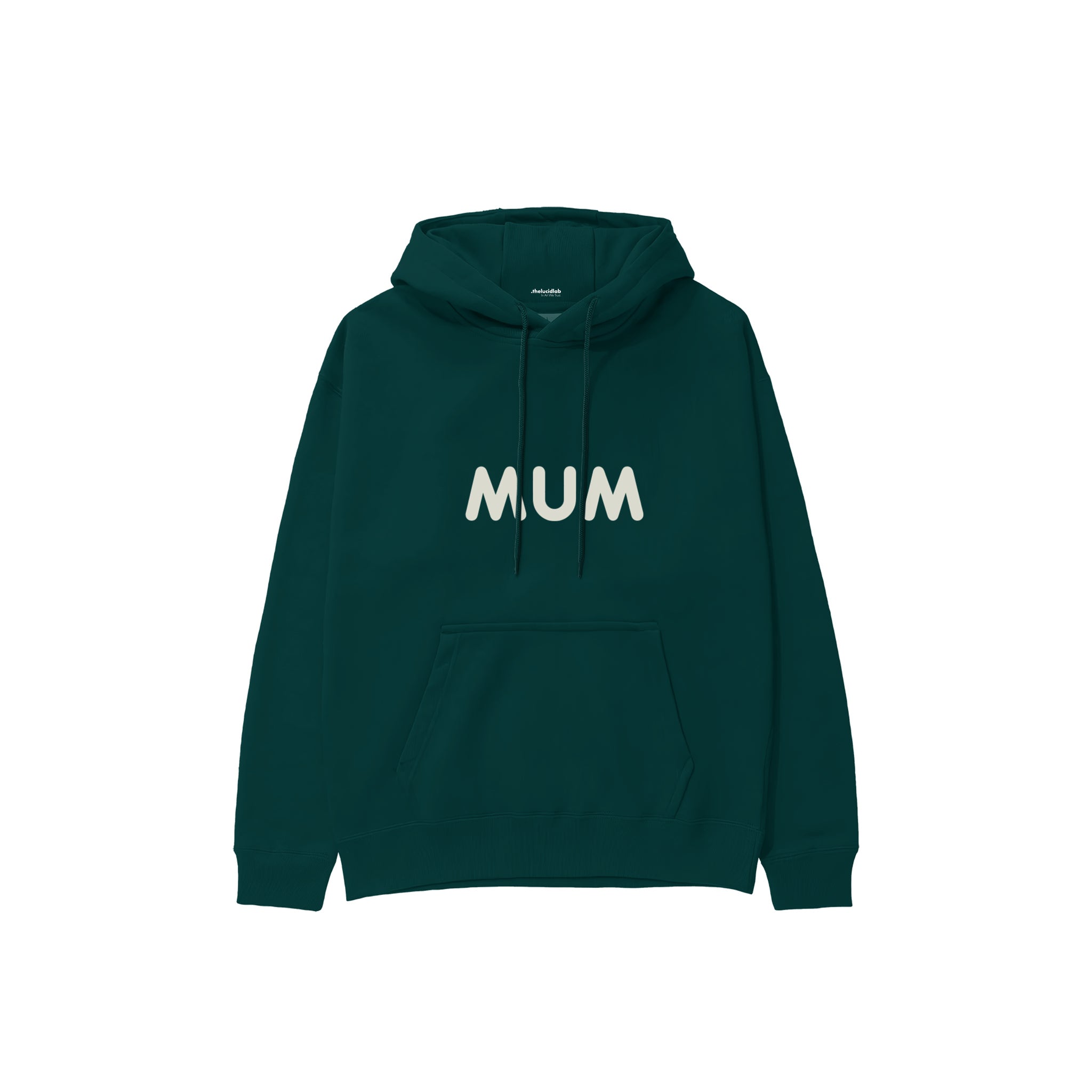 Mum Hoodie — Koyu Yeşil — ön görünüm
