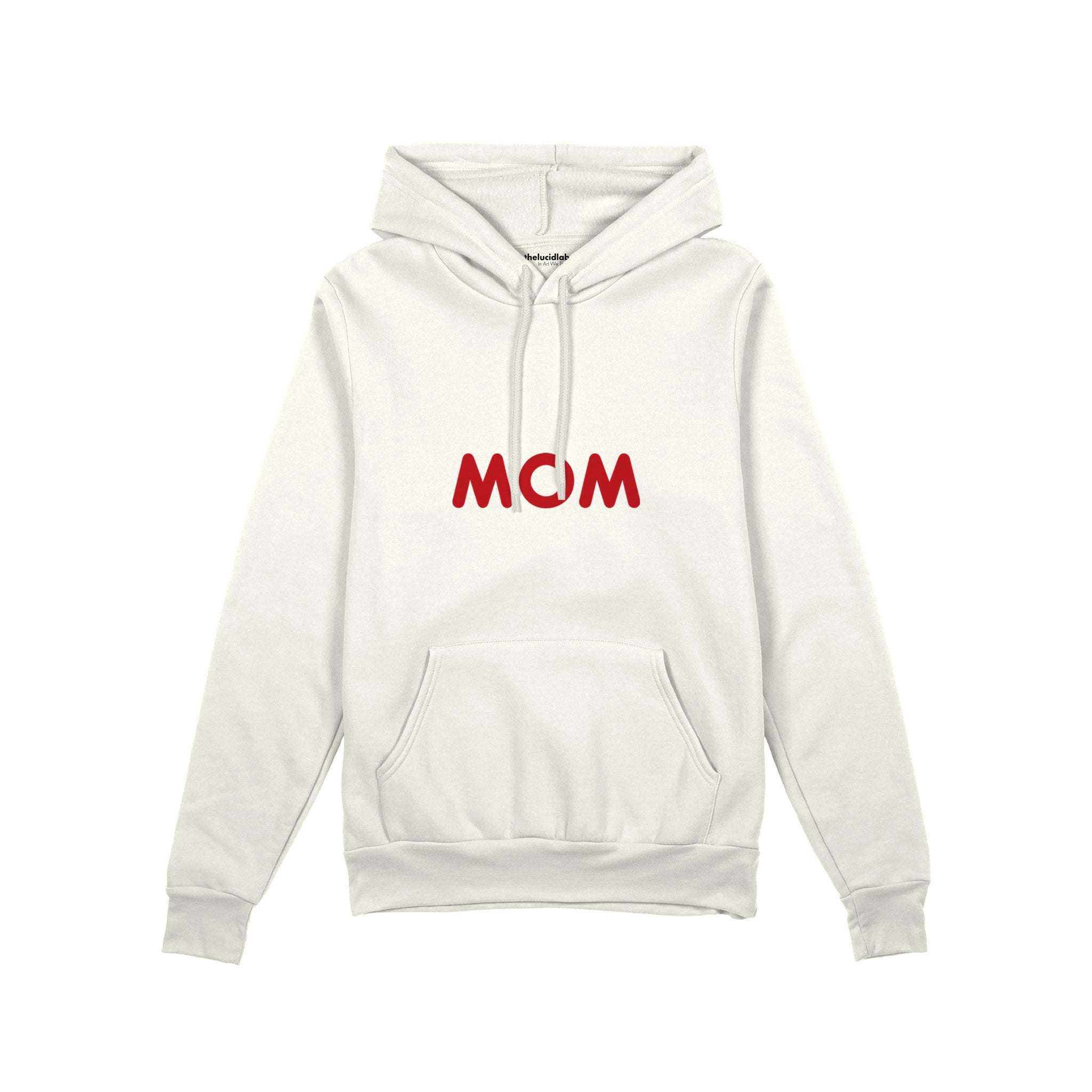 Mom Oversize Hoodie — Beyaz — ön görünüm