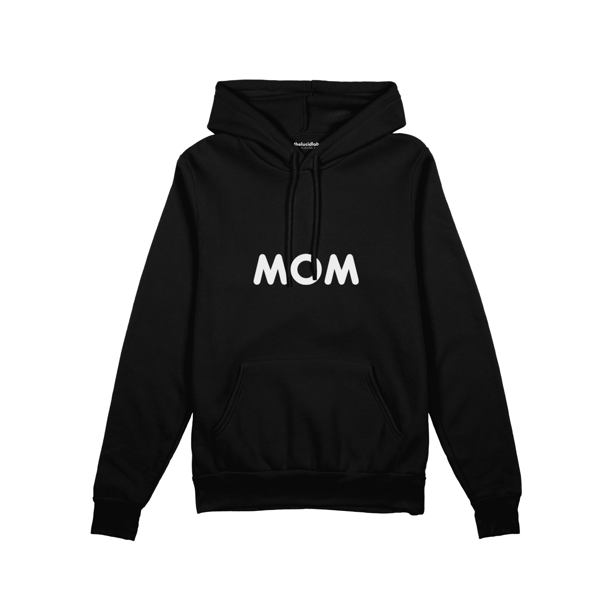 Mom Oversize Hoodie — Siyah — ön görünüm
