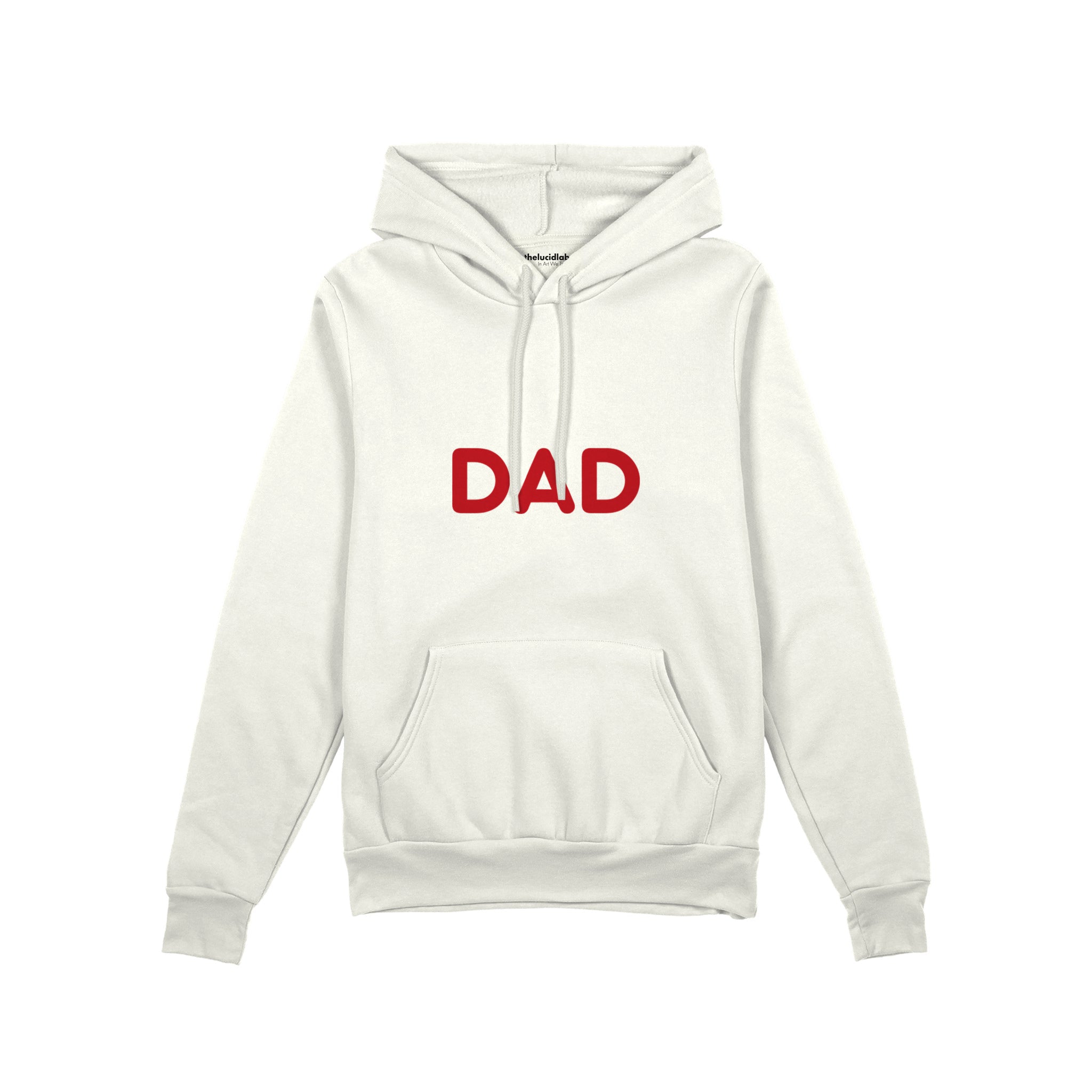 Dad Oversize Hoodie — Beyaz — ön görünüm