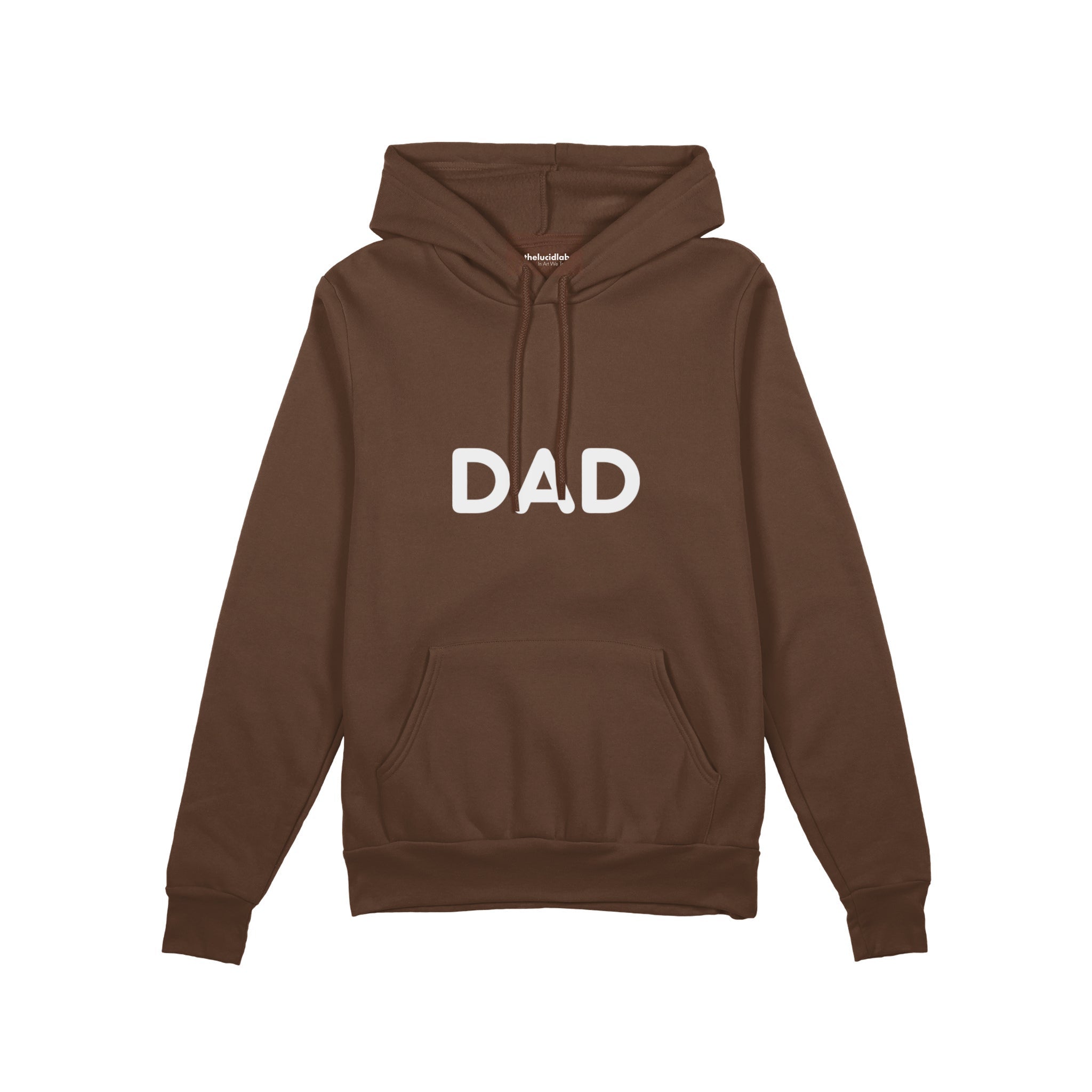 Dad Oversize Hoodie — Kahverengi — ön görünüm