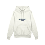 Mini Is My Bestie Oversize Hoodie — Beyaz — ön görünüm