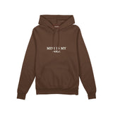 Mini Is My Bestie Oversize Hoodie — Kahverengi — ön görünüm