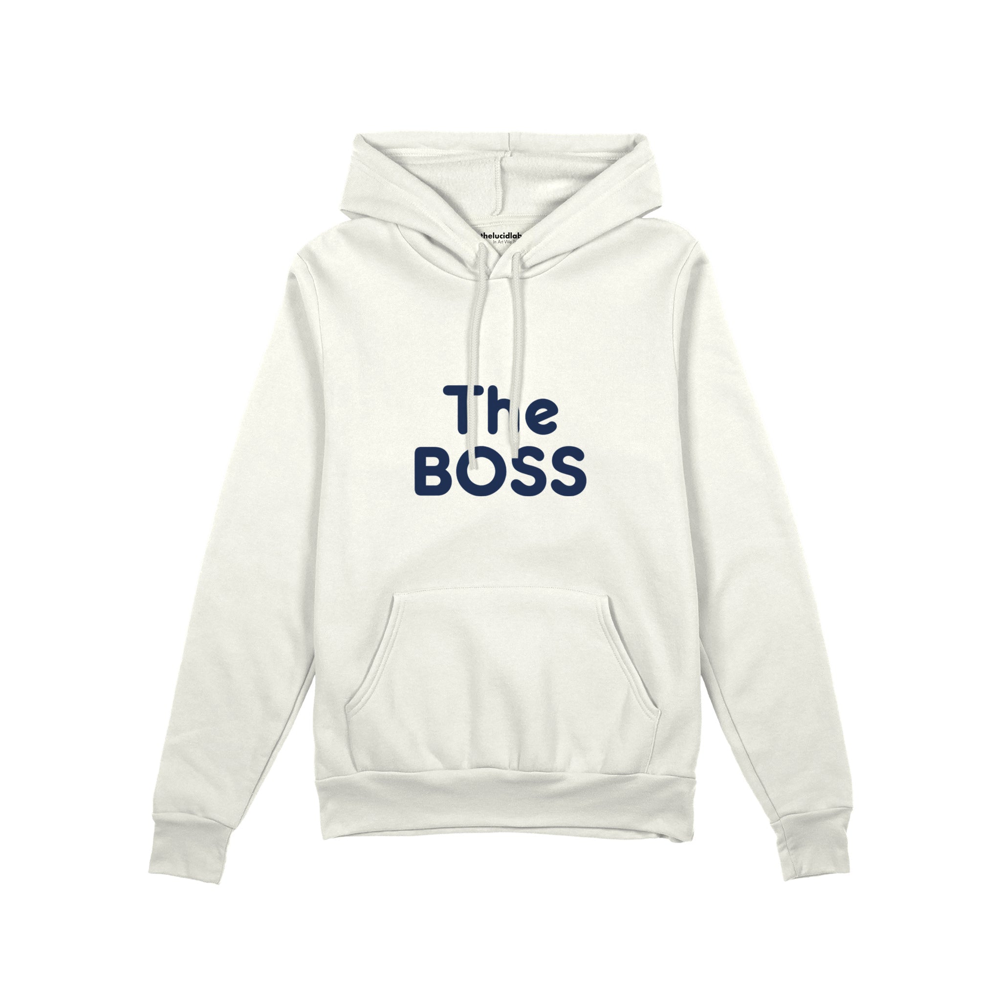 The Boss Oversize Hoodie — Beyaz — ön görünüm