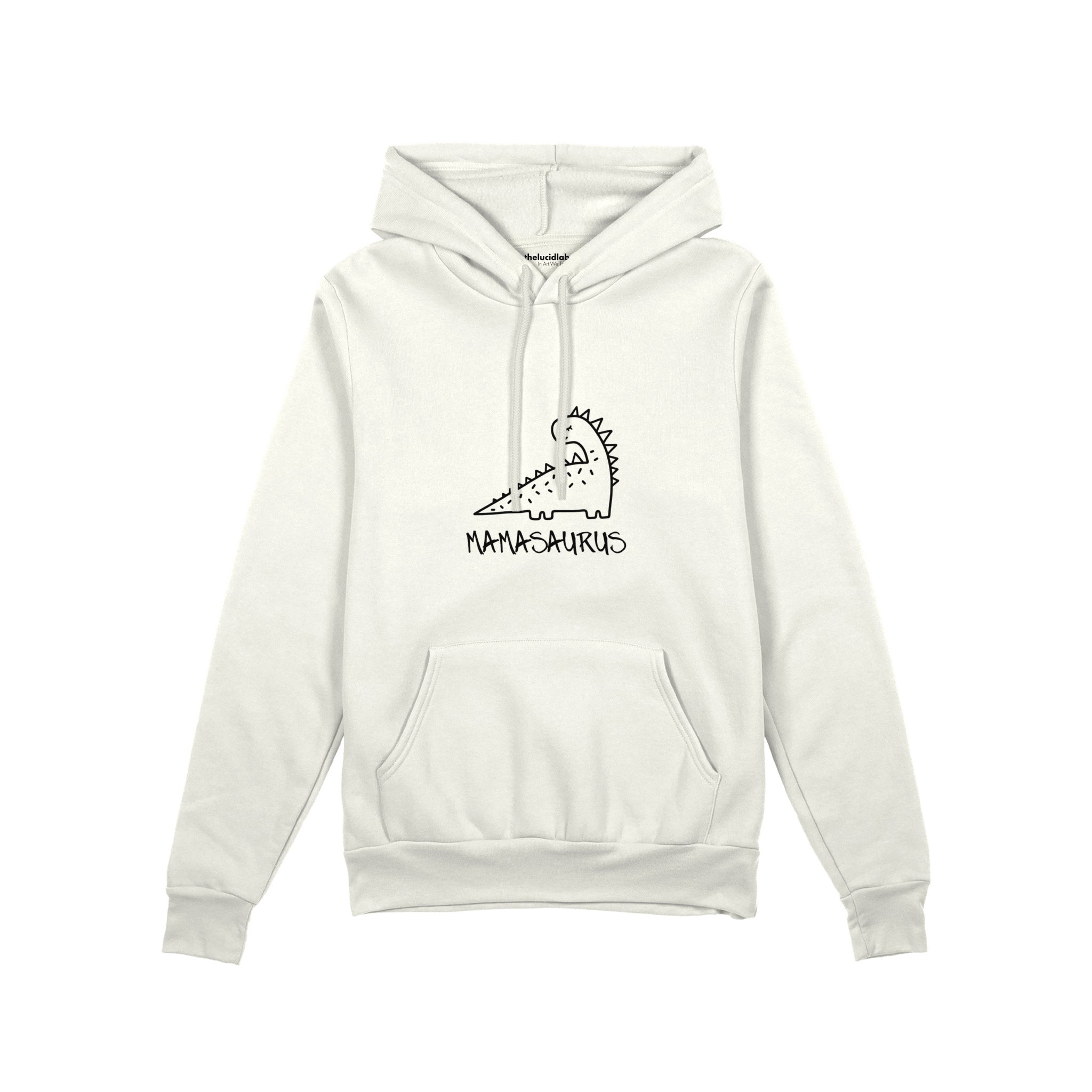 Mamasaurus Oversize Hoodie — Beyaz — ön görünüm