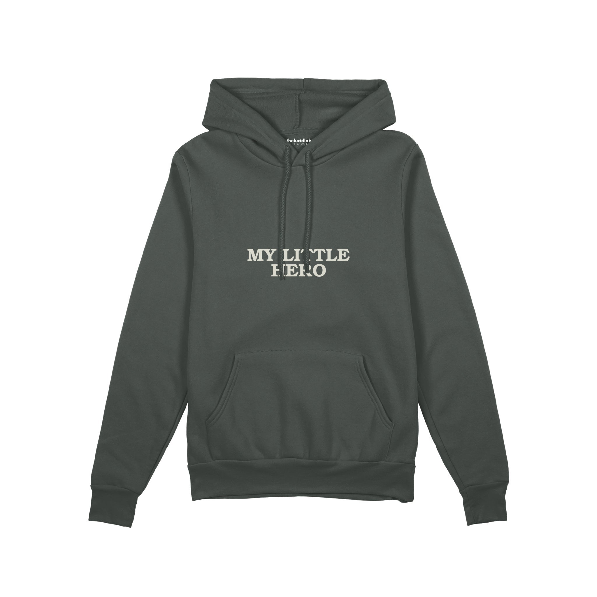 My Little Hero Oversize Hoodie — Antrasit — ön görünüm
