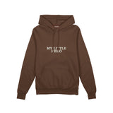 My Little Hero Oversize Hoodie — Kahverengi — ön görünüm