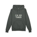 I’m So Tired Oversize Hoodie — Antrasit — ön görünüm
