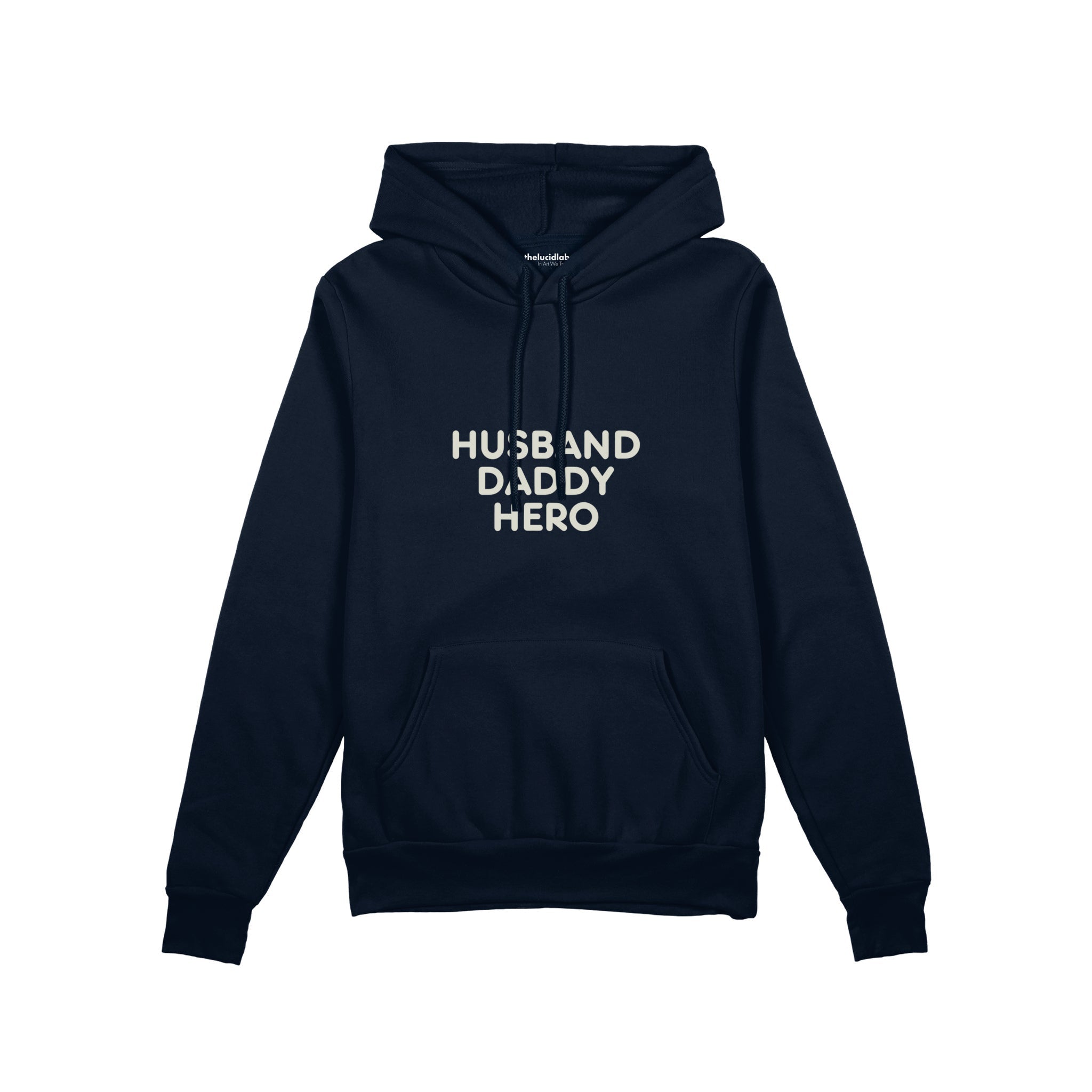 Husband Daddy Hero Oversize Hoodie — Lacivert — ön görünüm