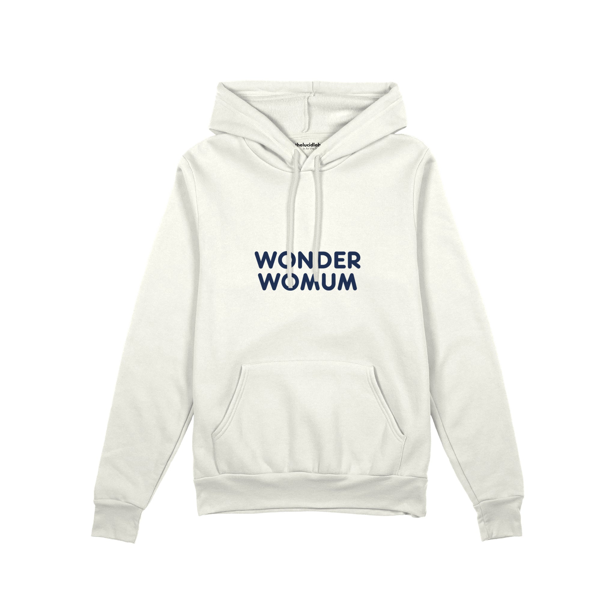 Wonderwomum Oversize Hoodie — Beyaz — ön görünüm