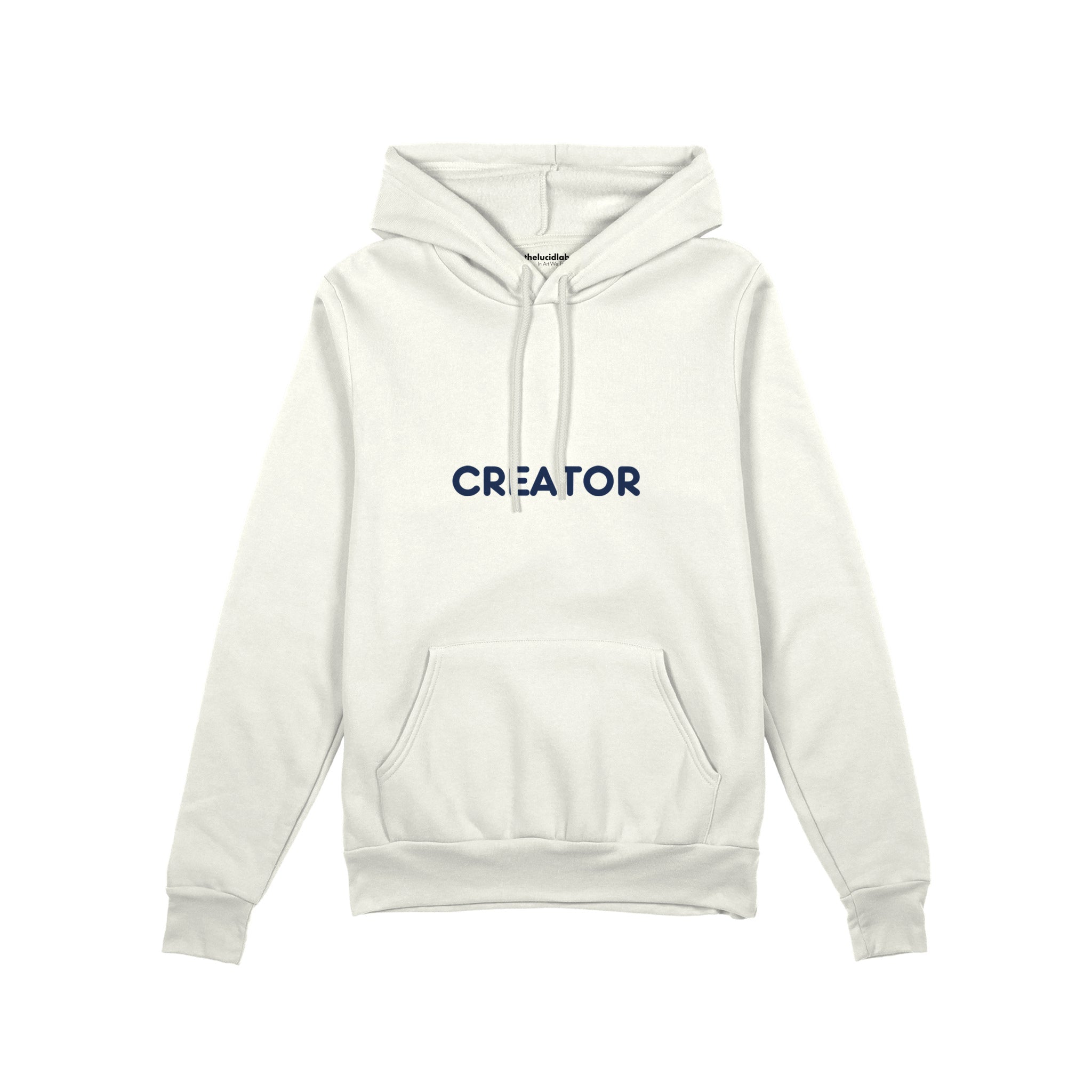 Creator Oversize Hoodie — Beyaz — ön görünüm