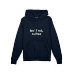 But First, Coffee Oversize Hoodie — Lacivert — ön görünüm