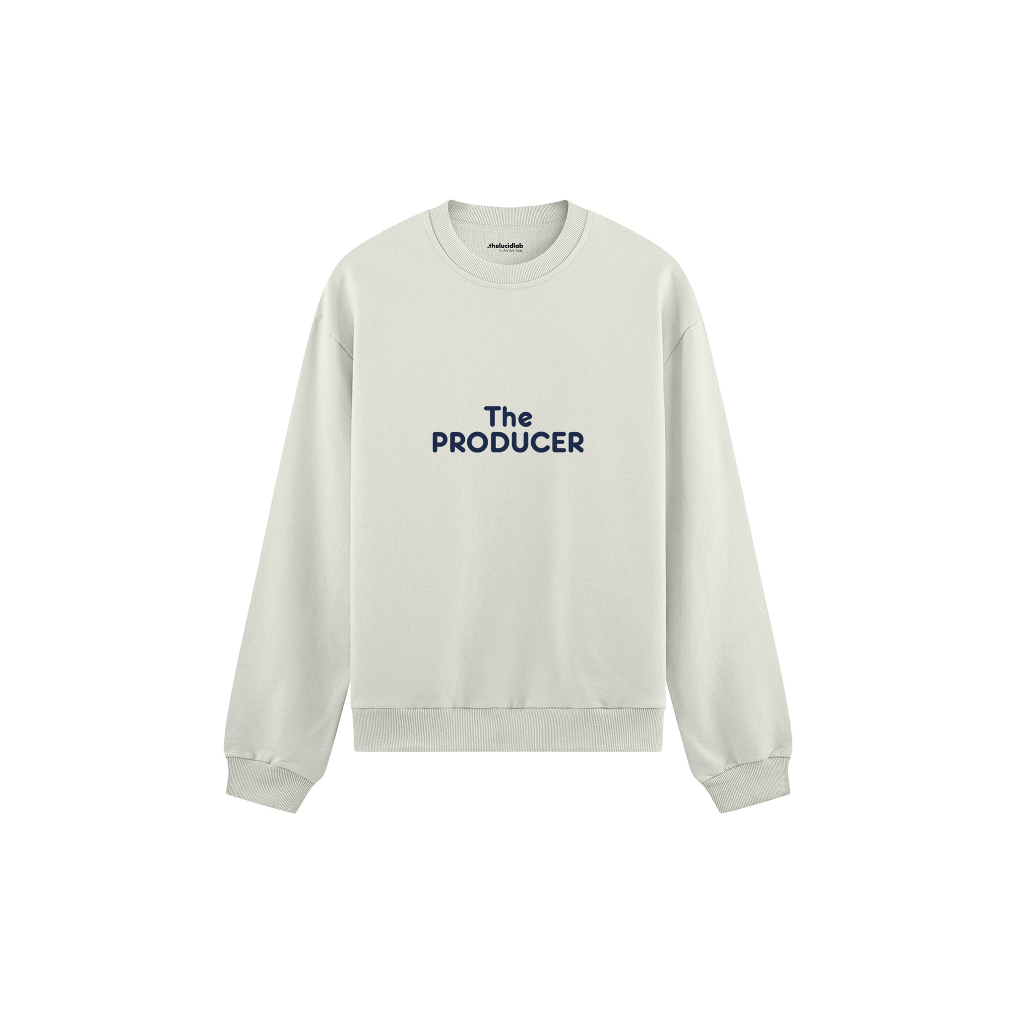 The Producer Oversize Sweatshirt — Beyaz — ön görünüm