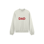 Dad Oversize Sweatshirt — Beyaz — ön görünüm