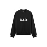 Dad Oversize Sweatshirt — Siyah — ön görünüm