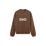 Dad Oversize Sweatshirt — Kahverengi — ön görünüm