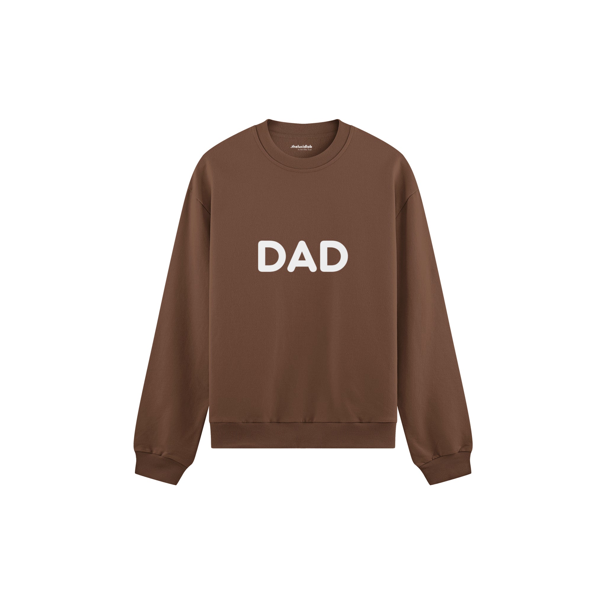 Dad Oversize Sweatshirt — Kahverengi — ön görünüm