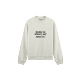 Home Is Where My Mini Is Oversize Sweatshirt — Beyaz — ön görünüm