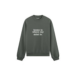 Home Is Where My Mini Is Oversize Sweatshirt — Antrasit — ön görünüm