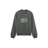 Home Is Where My Mini Is Oversize Sweatshirt — Antrasit — ön görünüm