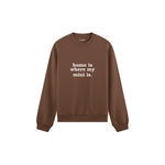 Home Is Where My Mini Is Oversize Sweatshirt — Kahverengi — ön görünüm