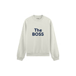The Boss Oversize Sweatshirt — Beyaz — ön görünüm