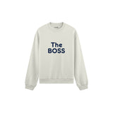 The Boss Oversize Sweatshirt — Beyaz — ön görünüm