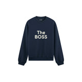 The Boss Oversize Sweatshirt — Lacivert — ön görünüm